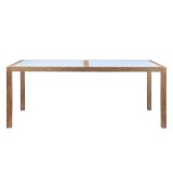Sienna and Madsen Eucalyptus Wood Dining Table - Front