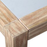 Sienna and Madsen Eucalyptus Wood Dining Table - Table Edge