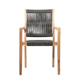 Sienna and Madsen Acacia Wood Dining Chair - Front