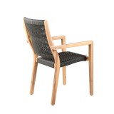 Sienna and Madsen Acacia Wood Dining Chair - Back Angle