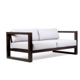 Paradise Sofa with Dark Finish - Angled