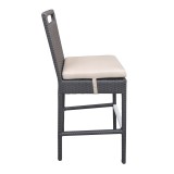 Tropez Outdoor Patio Barstool - Side