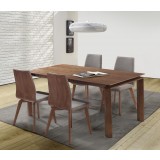 Treviso Mid-Century Walnut Wood 5 Piece Dining Set - Lifestyle