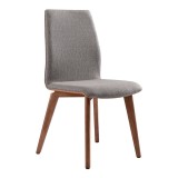 Treviso Mid-Century Walnut Wood - Dining Chair Angled