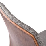 Treviso Mid-Century Walnut Wood - Seat Back Close-Up
