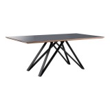 Urbino Contemporary Grey Glass - Dining Table 