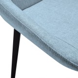 Urbino Contemporary Grey Glass - Dining Chair - Seat Close-Up