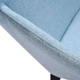 Kenna Contemporary Grey Glass - Dining Chair - Seat Back Close-Up
