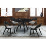 Venus Polly 5 Piece Black Dining Set - Lifestyle