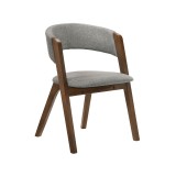 Venus Rowan Walnut Dining Chair - Angled