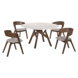 Venus Jackie 5 Piece Walnut Dining Set