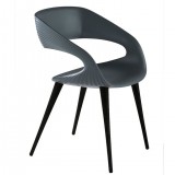 Shape Chair in Anthracite PU With Anthracite Legs - Lifestyle