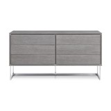 Skylar Buffet Gray Oak Veneer - Front