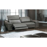 Sofia Electric Motion Loveseat With Manual Adjustable Neck Rest Cushions In Dark Grey