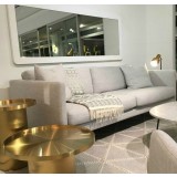 Tux Sofa Light Grey Fabric with Black Power Coated Steel - Lifestyle 3