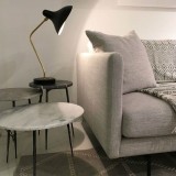 Tux Sofa Light Grey Fabric with Black Power Coated Steel - Lifestyle 4