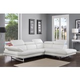 Pandora Sectional With Chaise On Left - Lifestyle -  White