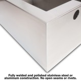 Towering 8' Stainless Steel Gardenfall with Silver Mirror - Bottom Edge