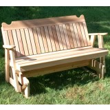 4' Red Cedar Straight Back Glider