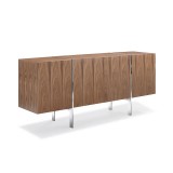 Whiteline Modern Living Struttura Small Buffet - Walnut Veneer