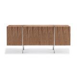 Whiteline Modern Living Struttura Small Buffet - Walnut Veneer