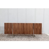 Whiteline Modern Living Struttura Buffet Small - Walnut Veneer - Front Lifestyle