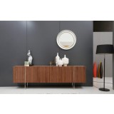 Whiteline Modern Living Struttura Buffet Large - Walnut Veneer - Front Lifestyle