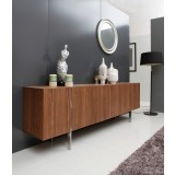 Whiteline Modern Living Struttura Buffet Large - Walnut Veneer - Lifestyle