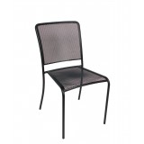 Chesapeake Side Chair Micro Mesh Seat & Back - Powder Coated Steel - Black