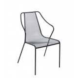 Kingston Armchair - Powder Coated Steel - Black
