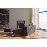 Supremax D.E.L. With Begum Dark Brown Fabric and Chrome Legs - Lifestyle