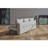 Supremax Quilt Deluxe Sofa In Dark Wood Legs - Back
