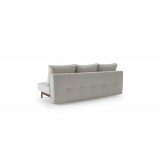 Supremax Quilt Deluxe Sofa In Dark Wood Legs - Back Angle
