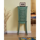 Paris Jewelry Armoire - Sea Green - Closed