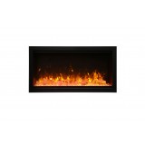 Amantii 34" Extra Tall Clean Face Electric Built-in With Black Steel Surround - Orange Flame
