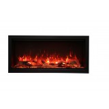 42" Extra Tall Clean Face Electric Built-in With Black Steel Surround - Orange Flame