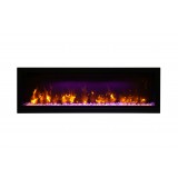Amantii 50" Basic Clean-face Electric Built-in With Glass With Black Steel Surround - Orange Flame