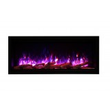 50" Extra Tall Clean Face Electric Built-in With Black Steel Surround - Purple Flame