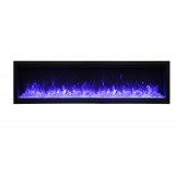 Amantii 74" Extra Tall Clean Face Electric Built-in With Black Steel Surround - Blue Flame