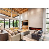 88" Basic Clean-face Electric Built-in With Glass With Black Steel Surround - Lifestyle