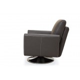 Syria Swivel Chair Dark Grey - Side