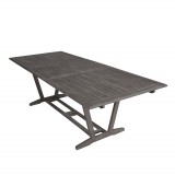 Renaissance Outdoor Hand-scraped Wood Patio Dining Extension Table - White BG 0 Angled