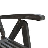 Malibu Outdoor Wood Patio Dining Chair - Seat Close-Up