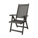 Renaissance Outdoor Patio Hand-scraped Wood Dining Chair - Angled