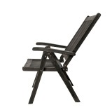 Renaissance Outdoor Patio Hand-scraped Wood Dining Chair - Side Angled