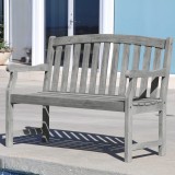 Renaissance Outdoor Hand-scraped Wood Patio 4-foot Bench