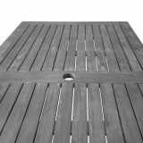 Renaissance Outdoor Hand-scraped Wood Patio Dining Table - Close-Up Table
