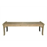 Renaissance Eco-friendly 5-foot Backless Outdoor Hand-scraped Hardwood Garden Bench - Front