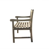 Renaissance Eco-friendly 4-foot Outdoor Hand-scraped Hardwood Garden Bench - Side
