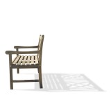 Renaissance Eco-friendly 4-foot Outdoor Hand-scraped Hardwood Garden Bench - Side